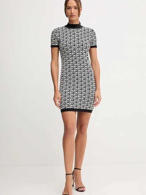 Dkny sukienka kolor czarny mini prosta DJ5R0911 - zdjęcie produktu nr 2