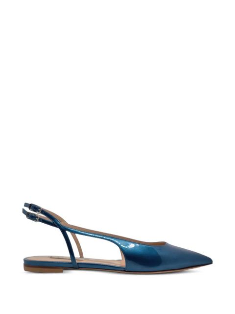 Casadei pointed-toe slingback ballet flats - Blue - zdjęcie produktu nr 1