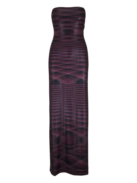 Missoni strappy printed maxi dress - Purple