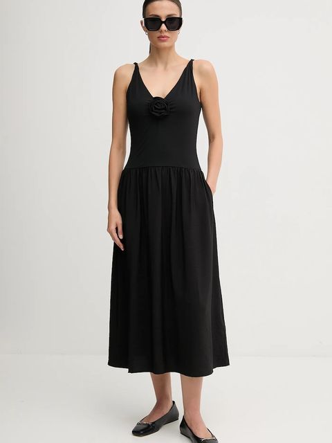 Pedro del Hierro sukienka kolor czarny midi rozkloszowana 3812197 - zdjęcie produktu nr 2