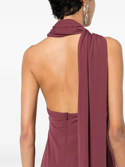 Magda Butrym shawl-collar maxi dress - Pink