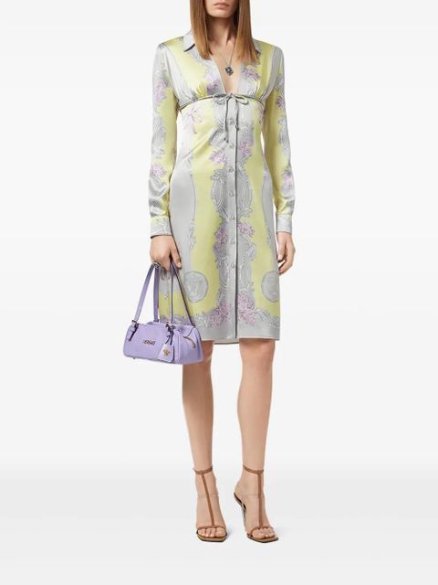 Versace Cameo silk midi shirt dress - Yellow - zdjęcie produktu nr 2