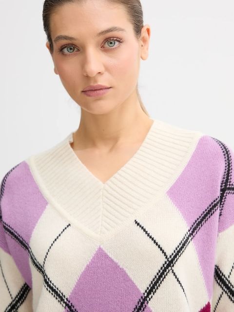 United Colors of Benetton sweter z dodatkiem wełny damski kolor fioletowy 1444E204E