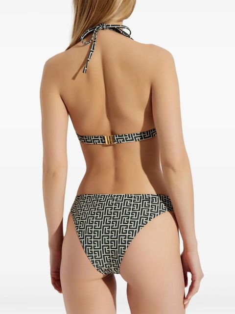 Balmain jacquard-pattern bikini - Black