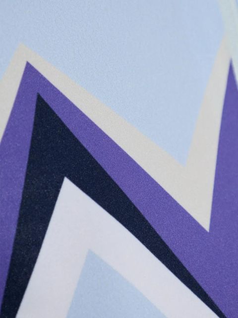 BOGNER Beline zigzag-pattern zip T-shirt - Blue