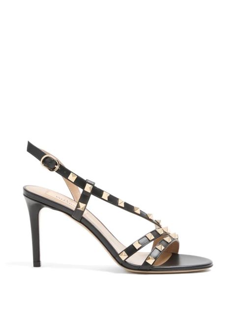 Valentino Garavani Rockstud calfskin sandals 85mm - Black - zdjęcie produktu nr 1