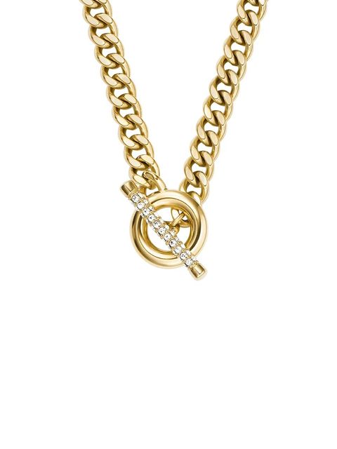 Fossil naszyjnik damski ze stali chirurgicznej z kryształem Carlie - zdjęcie produktu nr 2