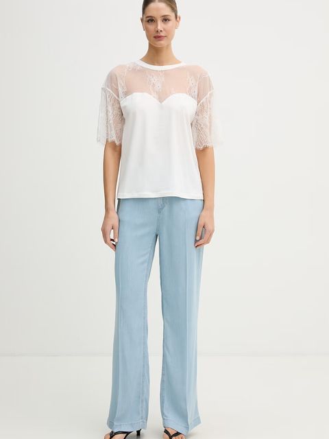 Blugirl Blumarine t-shirt damski bawełniany - zdjęcie produktu nr 1