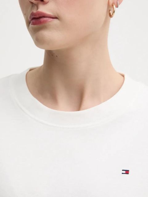 Tommy Hilfiger sukienka bawełniana kolor biały mini rozkloszowana WW0WW45520