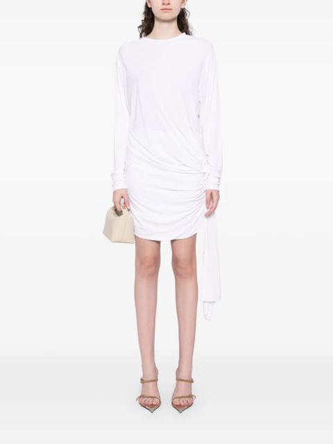 Christopher Esber side cowl drape extension dress - White