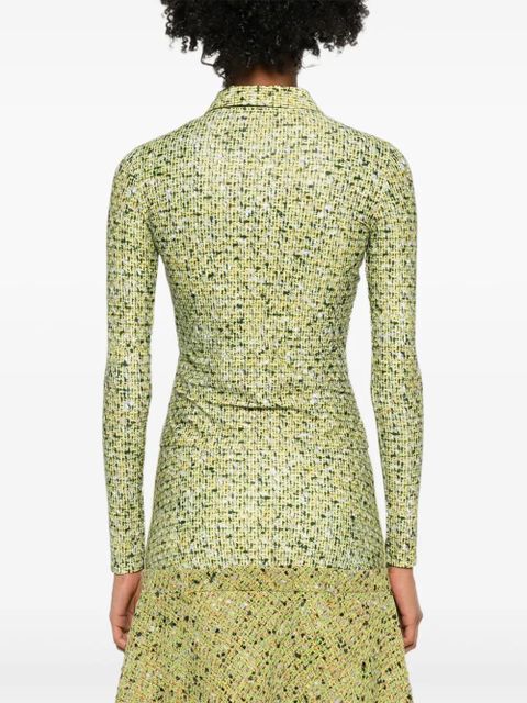 Diesel long-sleeve patterned top - Green