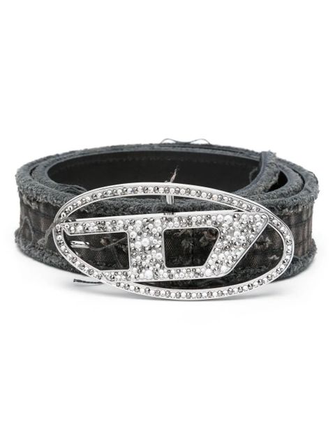Diesel B-1dr Strass distressed belt - Black - zdjęcie produktu nr 1
