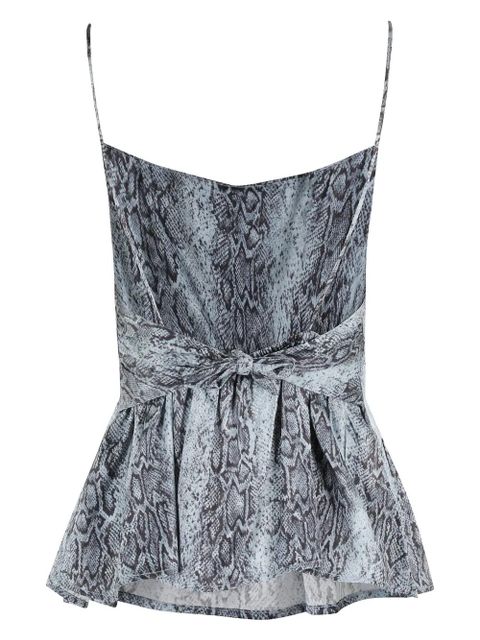 GANNI python-print top - Blue - zdjęcie produktu nr 2