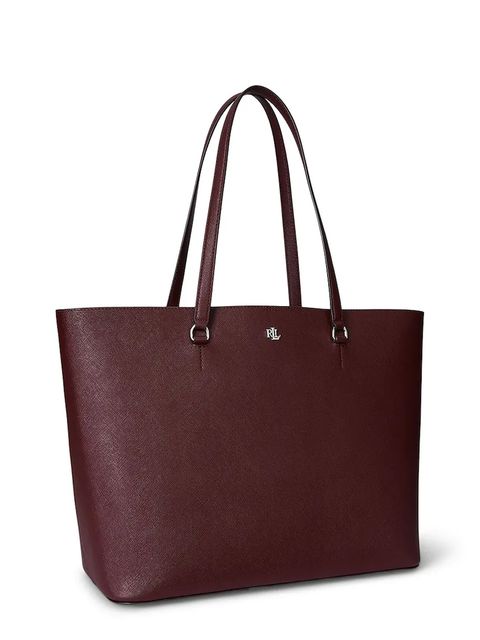 Lauren Ralph Lauren torebka skórzana kolor bordowy 431911655 - zdjęcie produktu nr 2