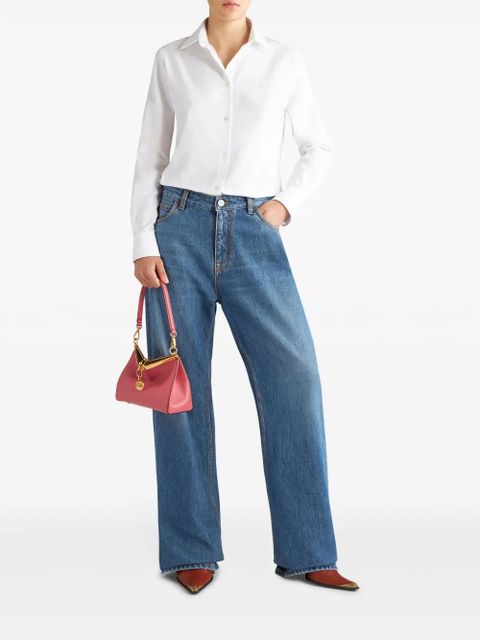 ETRO Pegaso-embroidered cotton shirt - White - zdjęcie produktu nr 2