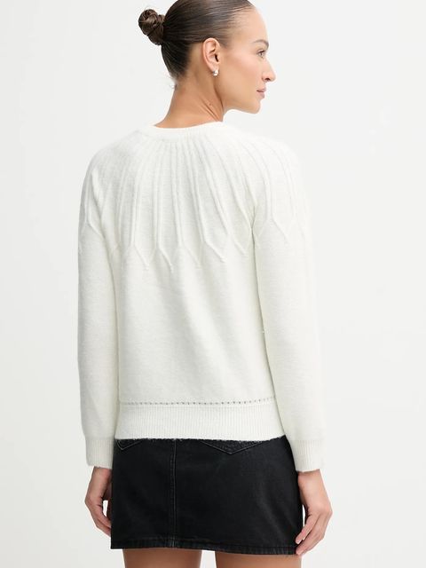 Pepe Jeans sweter z domieszką wełny damski kolor beżowy PL7000061 - zdjęcie produktu nr 2