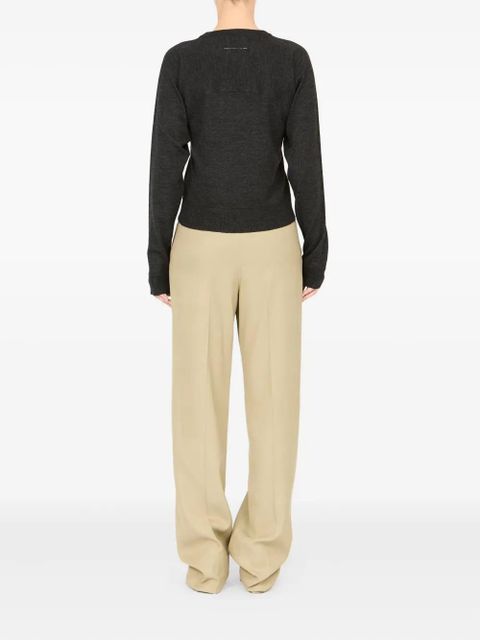 MM6 Maison Margiela crew-neck long-sleeve T-shirt - Grey