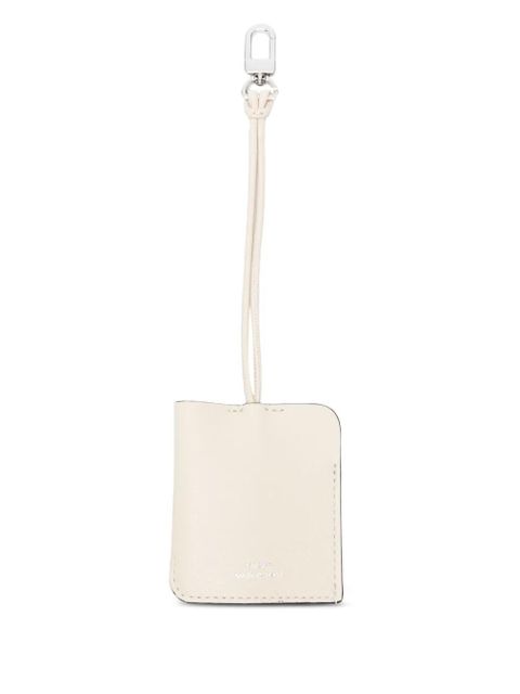 TOTEME grained-leather keyring - Neutrals - zdjęcie produktu nr 1