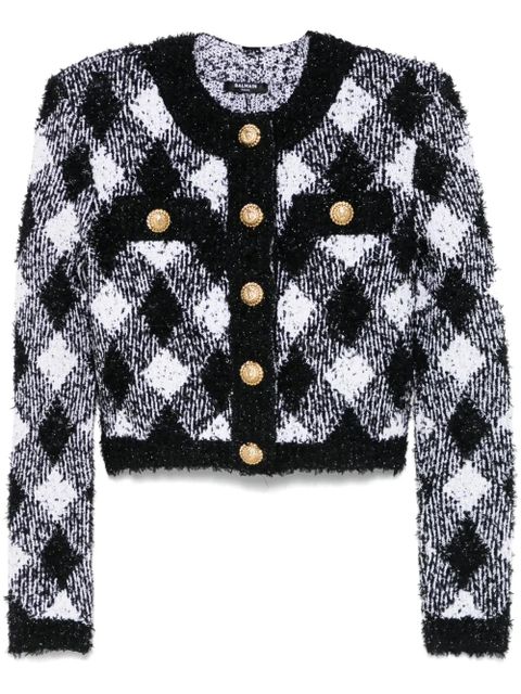 Balmain gingham tweed jacket - White - zdjęcie produktu nr 1