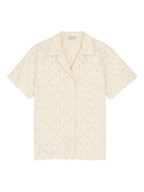 Moncler broderie-anglaise short-sleeves shirt - Neutrals - zdjęcie produktu nr 1