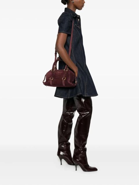 Alexander McQueen Farringdon ring-detail satchel - Red - zdjęcie produktu nr 2