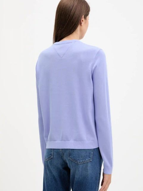 Tommy Jeans sweter bawełniany kolor czarny lekki DW0DW20159