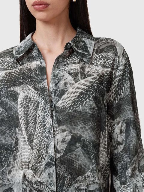 AllSaints koszula z domieszką jedwabiu LEYLA - zdjęcie produktu nr 2