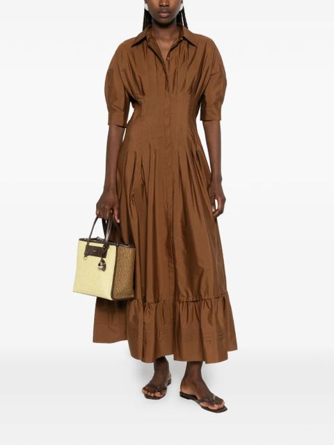 Max Mara ruffled-hem maxi dress - Brown - zdjęcie produktu nr 2