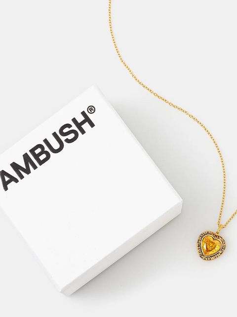 AMBUSH naszyjnik srebrny Heart Class Ring Charm Necklace 12114803