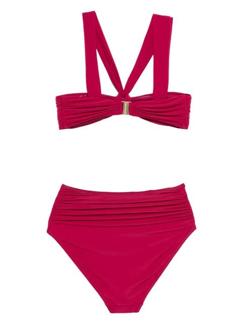 ZIMMERMANN ruched clothing bikini set - Pink