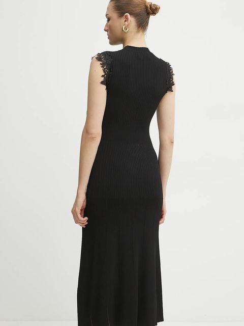 ERMANNO Firenze sukienka kolor czarny midi rozkloszowana 56TQ004EO1