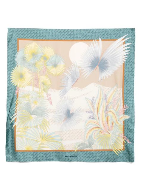 Ferragamo dure print silk scarf - Neutrals - zdjęcie produktu nr 1
