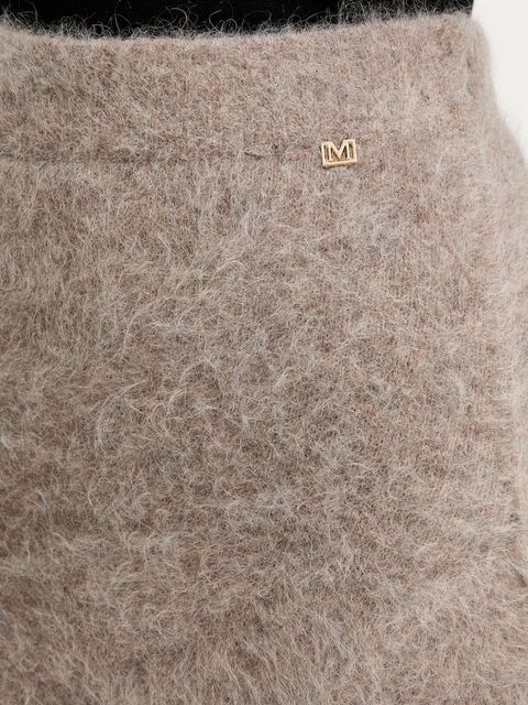 Marciano by Guess spódnica z dodatkiem wełny AGNES kolor beżowy maxi ołówkowa 5BGD02 5794Z