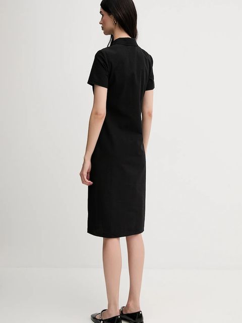 Calvin Klein Jeans sukienka bawełniana dziecięca kolor czarny mini prosta J20J225299