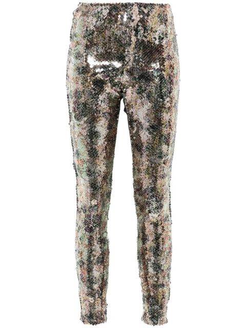 ISABEL MARANT Bella sequinned leggings - Silver - zdjęcie produktu nr 1