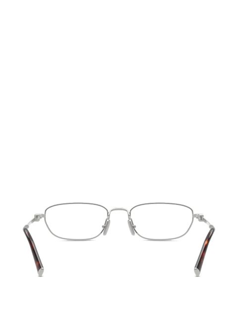 Miu Miu Eyewear rectangle-frame glasses - Silver - zdjęcie produktu nr 2