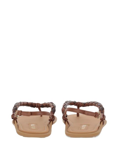 Miu Miu leather sandals - Brown