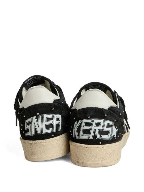 Golden Goose Ball Star in black suede with studs and white leather star sneakers - zdjęcie produktu nr 2