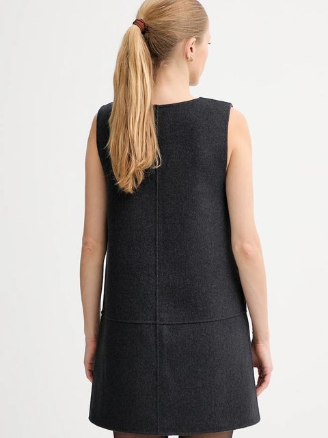 Calvin Klein sukienka z dodatkiem wełny kolor szary mini rozkloszowana LV044D017G