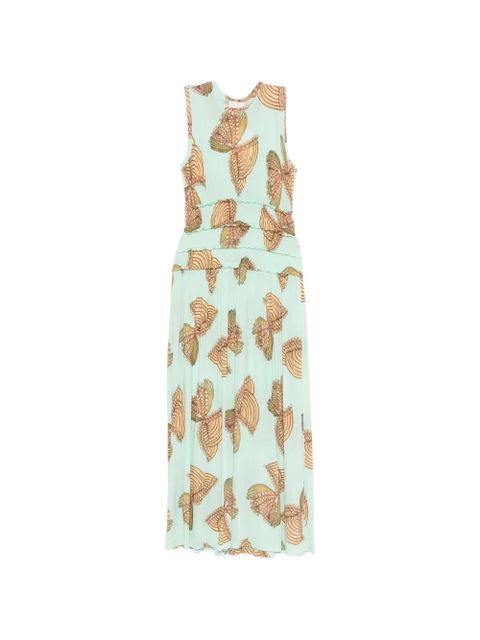 Ulla Johnson Kamaria butterfly-print maxi dress - Green - zdjęcie produktu nr 1