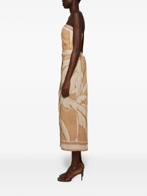 Johanna Ortiz cotton midi dress - Neutrals