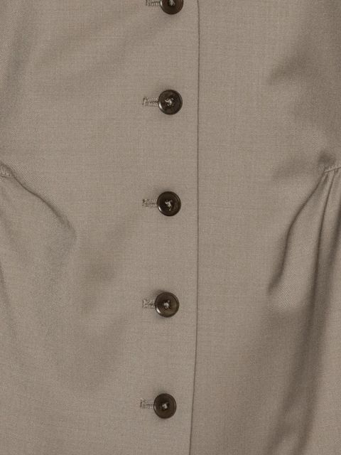 ROTATE BIRGER CHRISTENSEN buttoned peplum gilet - Brown