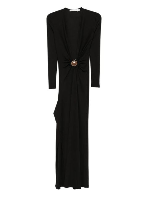 Christopher Esber stone-embellished long-sleeve dress - Black - zdjęcie produktu nr 1