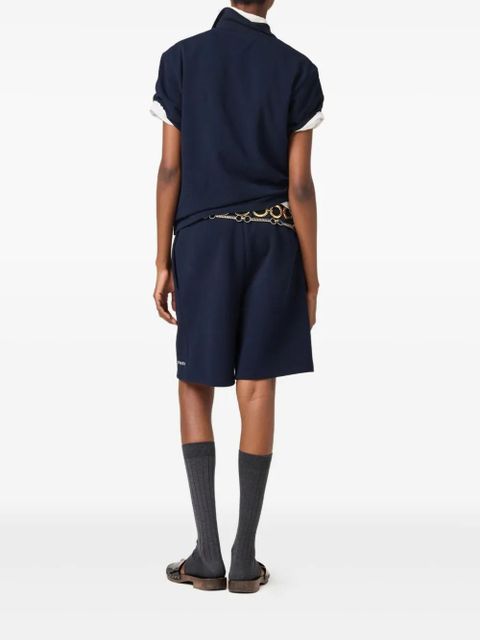 Miu Miu cotton-jersey short - Blue - zdjęcie produktu nr 2