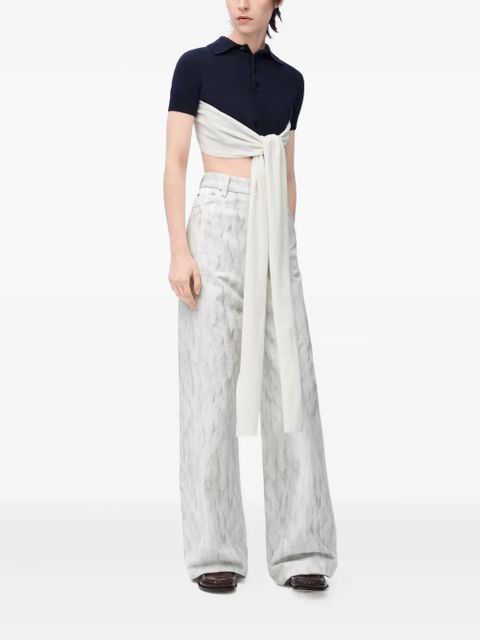 LOEWE knot-detail polo top - Blue