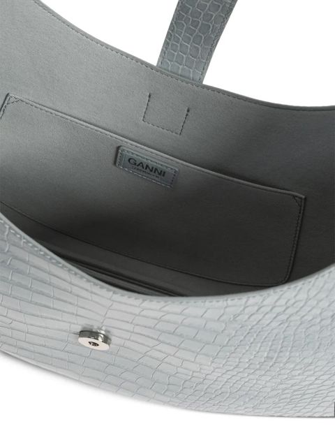 GANNI leather tote bag - Blue