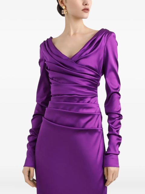 Dolce & Gabbana DNA draped midi dress - Purple - zdjęcie produktu nr 2