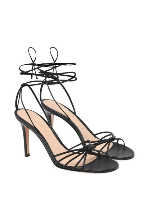 Gianvito Rossi Gwyneth lace-up heeled sandals - Black - zdjęcie produktu nr 2