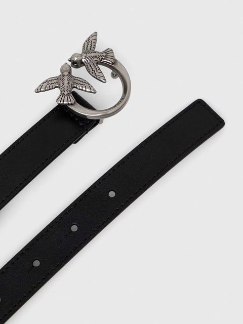 Pinko pasek skórzany damskie kolor czarny 100143 A0F1 - zdjęcie produktu nr 2