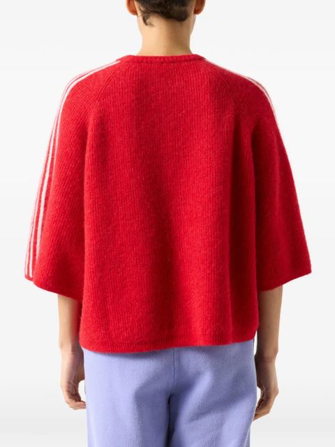 American Vintage striped-sleeve vitow top - Red